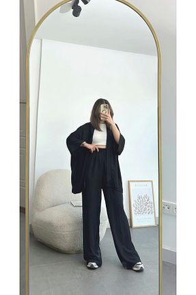 ست بالاتنه و پائین تنه قهوه ای زنانه بافت Pullaps - کد 826620049