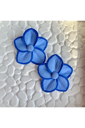 گوشواره جواهر آبی پلی استر ACCESSORY - کد 931370240