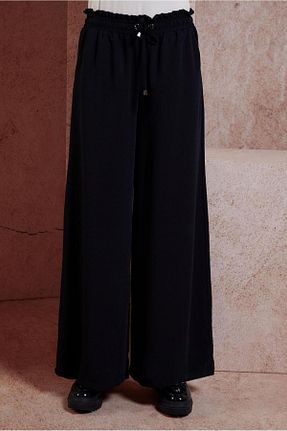 شلوار پارچه ای مشکی زنانه بلند Alvina - کد 853990092