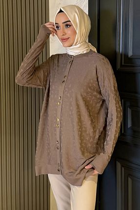 رویه حجاب قهوه ای زنانه رگولار Julude - کد 931386003