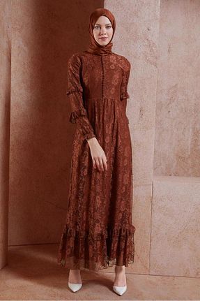 لباس حجاب زرشکی زنانه رگولار Alvina - کد 865662517