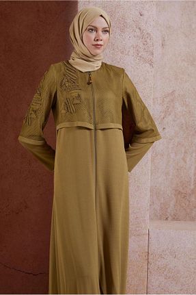 مانتو بلند حجاب زرد زنانه Alvina - کد 855673979