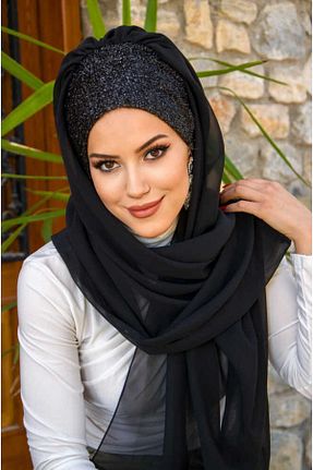 کلاه شنای حجاب مشکی زنانه Aişe Tesettür - کد 931405884