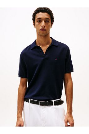 پولوشرت سرمه ای مردانه پنبه ای Tommy Hilfiger - کد 931408358