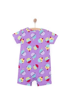 سرهمی بنفش بچه گانه آستین کوتاه ebebek Hello Baby - کد 931412548