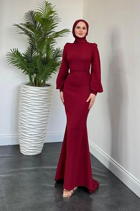 لباس حجاب زرشکی زنانه 3/4 Boy MERVEN AKYÜZ - کد 931425562