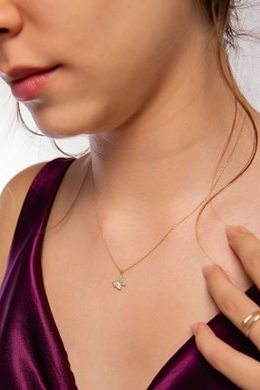 گردنبند جواهر زرد زنانه سنگ LIBIS - کد 903740842