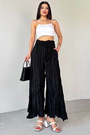 شلوار مشکی زنانه پارچه Cappmoda - کد 931434036