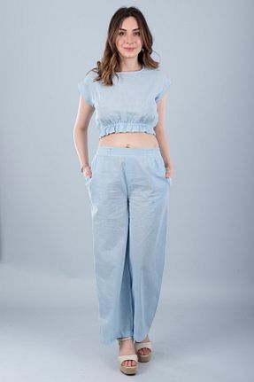 شلوار آبی زنانه پنبه ای Bonitas Beachwear - کد 931435002