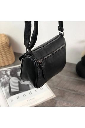 کیف دوشی مشکی زنانه چرم خالص Deribag - کد 685082225