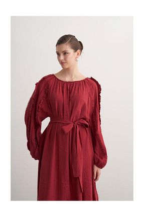 لباس زرشکی زنانه بافت FUSHYA - کد 931437910