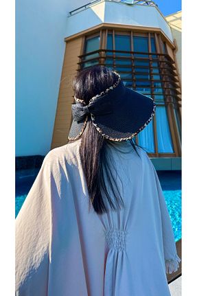 کلاه مشکی زنانه حصیر Luminos Butik - کد 917829539