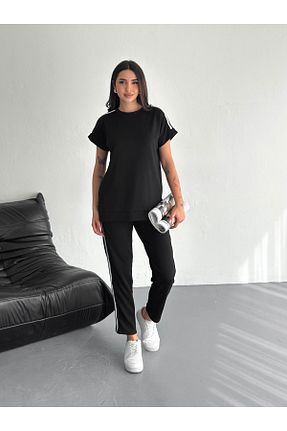 ست کرمکن اسپرت مشکی زنانه پنبه ای 02Lady Fashion - کد 898808126