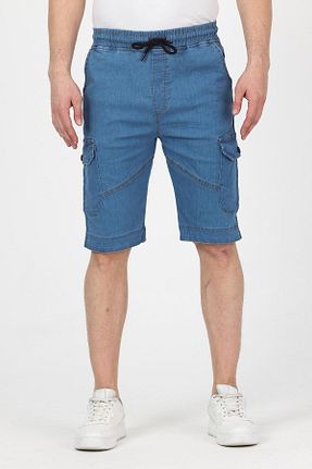 شلوارک و برمودا آبی مردانه رگولار DAMGA JEANS - کد 931318903