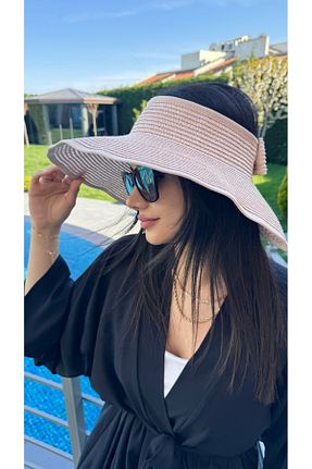 کلاه صورتی زنانه حصیر Luminos Butik - کد 812746786
