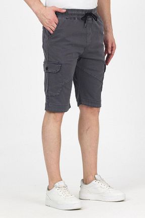 شلوارک و برمودا طوسی مردانه رگولار DAMGA JEANS - کد 931318878