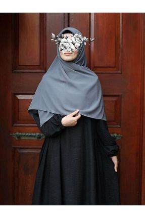 روسری طوسی پنبه پلی استر FRESCO SCARFS - کد 930195031
