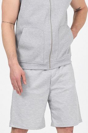 شلوارک و برمودا طوسی مردانه رگولار DAMGA JEANS - کد 931303864
