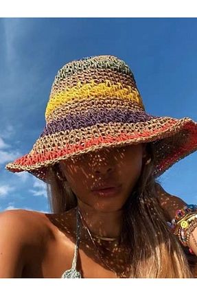 کلاه قهوه ای زنانه حصیر Luminos Butik - کد 699233642