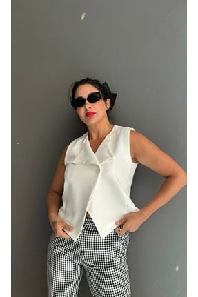 جلیقه سفید زنانه رگولار Butik - کد 931471332