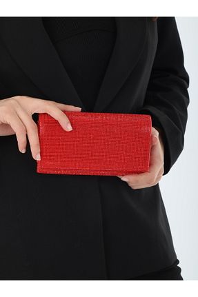 کیف پورتفوی و کلاچ قرمز زنانه پارچه ای By EDUU - کد 931484897