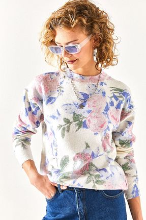 پلیور نباتی زنانه گلدار Olalook - کد 754499260