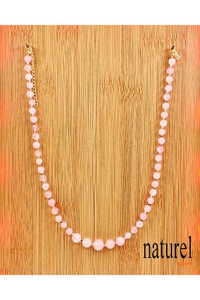 گردنبند جواهر صورتی زنانه سنگ طبیعی Naturel Tılsım - کد 885919861