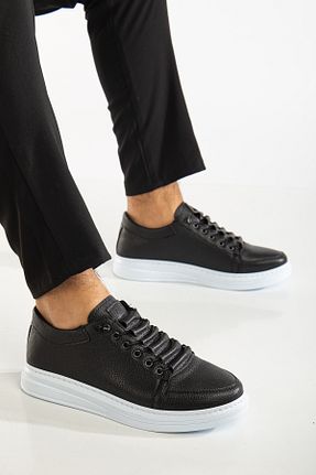 کفش اسنیکر مشکی مردانه چرم مصنوعی Zegeshoes - کد 917803346