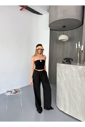شلوار مشکی زنانه کتان ELİOS - کد 931486724