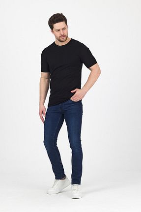 تیشرت مشکی مردانه اسلیم فیت DAMGA JEANS - کد 931489890
