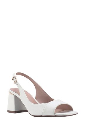 صندل سفید زنانه پاشنه تخت Nine West - کد 932169710