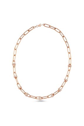 گردنبند نقره نارنجی زنانه 925 عیار Visca Jewelry - کد 931498512