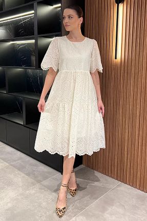 لباس بژ زنانه بافتنی GÜLSELİ - کد 931500140