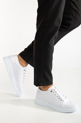کفش اسنیکر سفید مردانه چرم مصنوعی Zegeshoes - کد 905276981