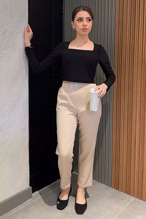 شلوار طوسی زنانه پنبه ای GÜLSELİ - کد 931499872