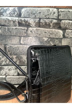 کیف دوشی مشکی زنانه چرم خالص VELORA - کد 931492616