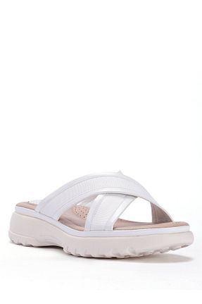 دمپائی سفید زنانه چرم مصنوعی Nine West - کد 932169770