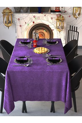 رومیزی بنفش پلی استر Demor Home - کد 346686587