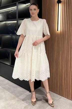لباس بژ زنانه بافتنی GÜLSELİ - کد 931500140