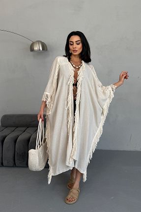 کیمونو و کافتان بژ زنانه %100 پنبه Ortaya Çık - کد 931522804