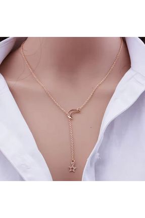 گردنبند جواهر زرد زنانه روکش طلا LIBIS - کد 900413836