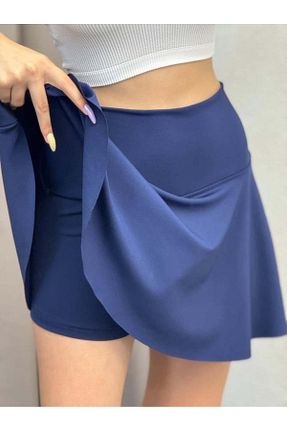 دامن سرمه ای زنانه مخلوط پلی استر aryam butik - کد 931519948