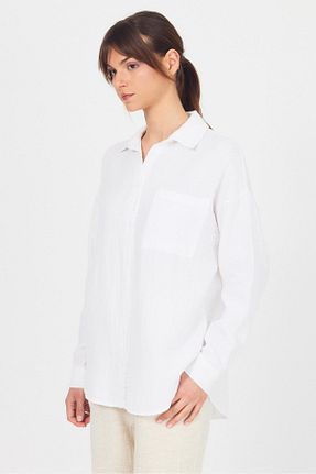 پیراهن سفید زنانه اورسایز Rays - کد 931501554