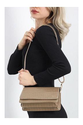 کیف دوشی قهوه ای زنانه چرم مصنوعی VELSE - کد 931522923