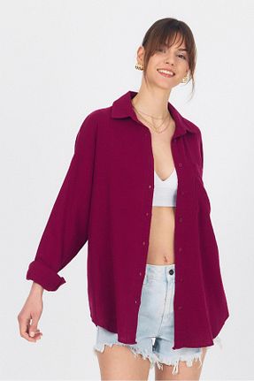 پیراهن زرشکی زنانه رگولار Rays - کد 931501546