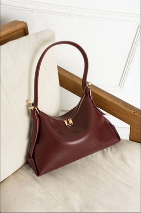 کیف دوشی زرشکی زنانه چرم مصنوعی Butik - کد 931539599