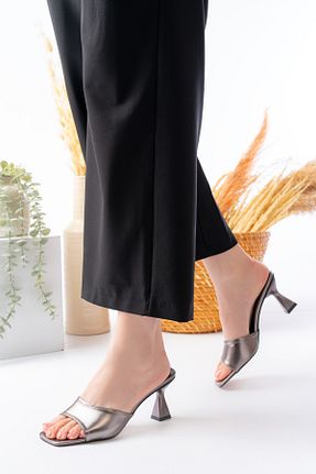 دمپائی طوسی زنانه چرم مصنوعی marinarosse - کد 931564163