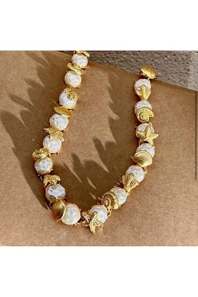 گردنبند استیل ( فولاد ) طلائی استیل (فولاد) VenüsDesign - کد 931577375