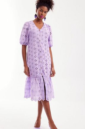 لباس بنفش زنانه بافتنی Suzi butik - کد 127981590