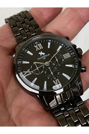 ساعت مچی مشکی مردانه 41-46 میلی متر Clup Polo - کد 857012603